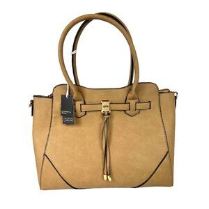 Gramercy Grand Shoulder Handbag Faux Leather Purse Detachable Strap Zip Closure
